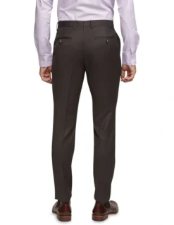 Oxford Hopkins Wool Suit Trousers In Brown -Myer Clothing Shop 987060970 3 720x928