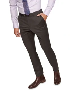 Oxford Hopkins Wool Suit Trousers In Brown -Myer Clothing Shop 987060970 4 720x928