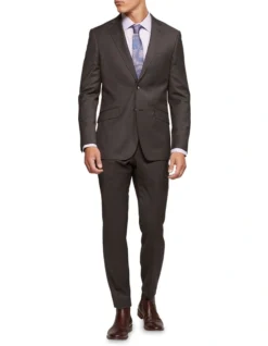 Oxford Hopkins Wool Suit Trousers In Brown -Myer Clothing Shop 987060970 5 720x928