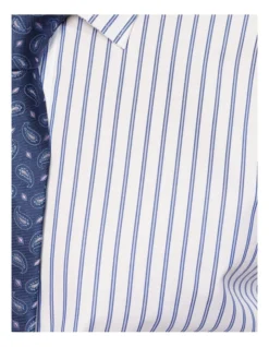 Oxford Islington Regular Fit Striped Shirt In Blue -Myer Clothing Shop 987063580 6 720x928