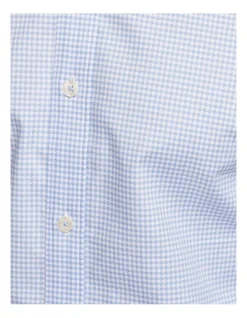 Oxford Beckton Houndstooth Slim Fit Shirt In Sky -Myer Clothing Shop 987063850 6 720x928