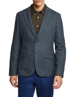 Oxford Milton Wool Rich Blazer In Blue