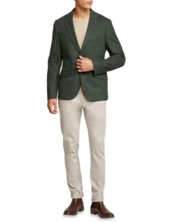Oxford Milton Wool Rich Blazer In Green -Myer Clothing Shop 987064390 5 720x928