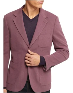 Oxford Frankie Knitted Blazer In Red -Myer Clothing Shop 987064480 4 720x928