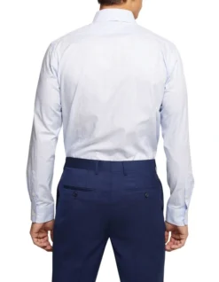 Oxford Beckton Check Shirt In Sky -Myer Clothing Shop 987065290 3 720x928