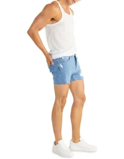 Calvin Klein Jeans Raw Edge Denim Short In Blue 6 Calvin Klein Jeans Raw Edge Denim Short In Blue -Myer Clothing Shop 987073570 3 720x928