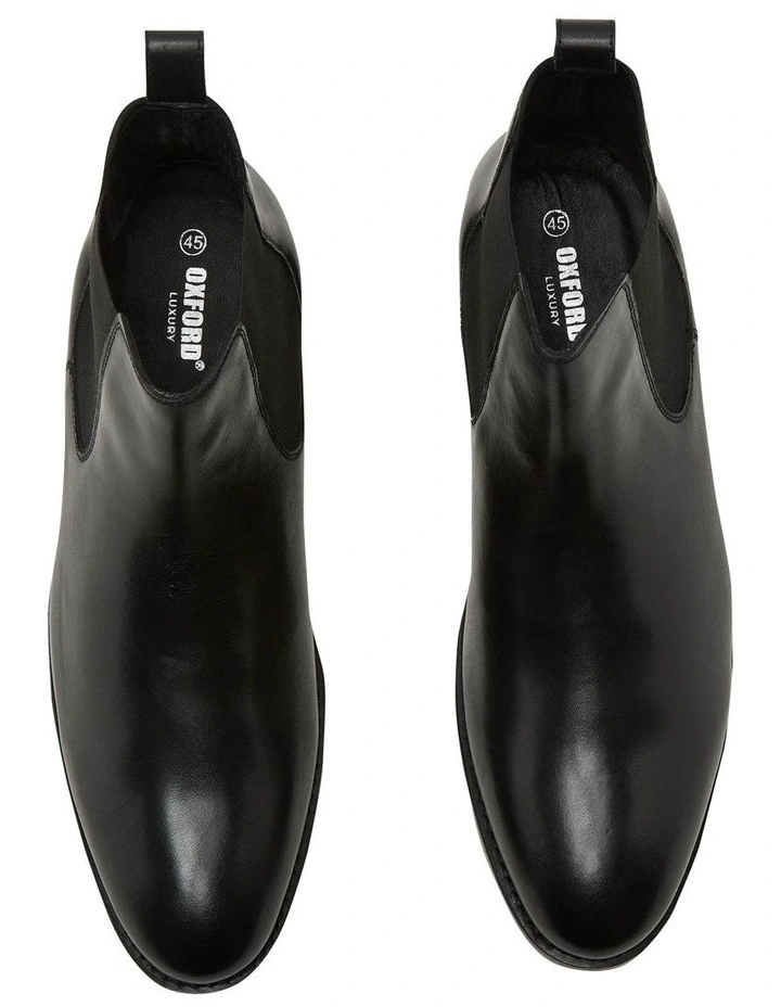 Oxford Guage Chelsea Boot In Black 5 Oxford Guage Chelsea Boot In Black - Image 5