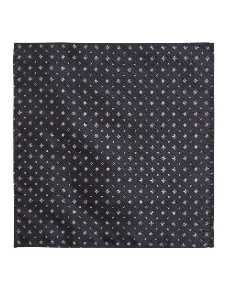 Oxford Geo Silk Pocket Square In Blue/Multi 1 Oxford Geo Silk Pocket Square In Blue/Multi