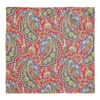 Oxford Paisley Pocket Square In Red