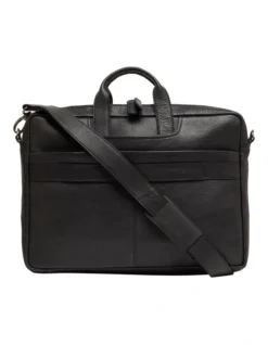 Oxford Samuel Leather Briefcase In Black