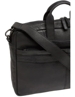 Oxford Samuel Leather Briefcase In Black -Myer Clothing Shop 987097780 3 720x928