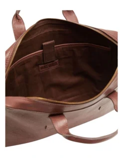 Oxford Marcus Leather Briefcase In Saddle -Myer Clothing Shop 987097870 4 720x928