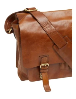Oxford Benson Leather Messenger Bag In Tan -Myer Clothing Shop 987097960 3 720x928