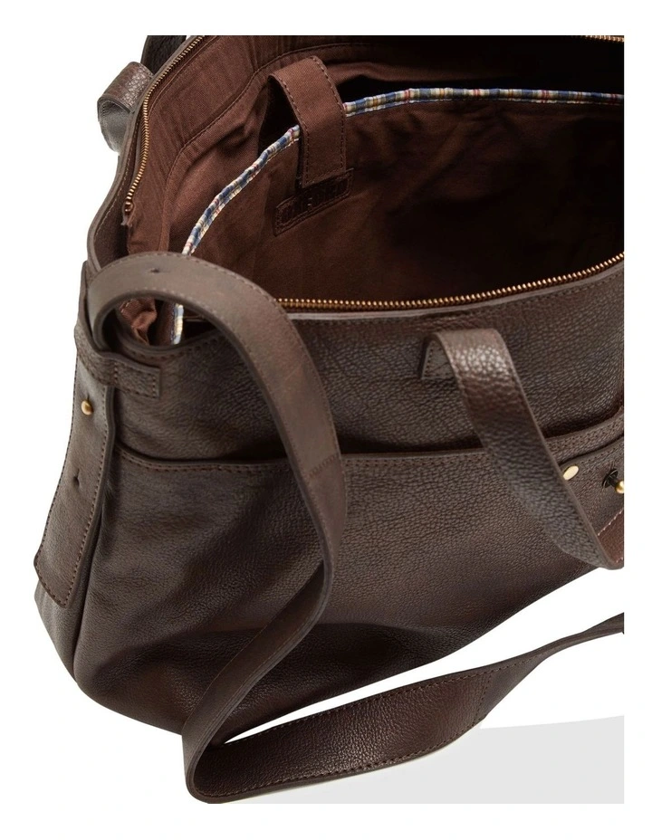 Oxford Burgess Overnighter Bag In Brown 4 Oxford Burgess Overnighter Bag In Brown - Image 4
