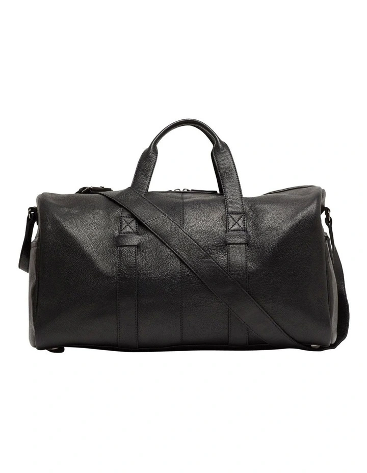 Oxford Preston Leather Overnighter In Black 1 Oxford Preston Leather Overnighter In Black