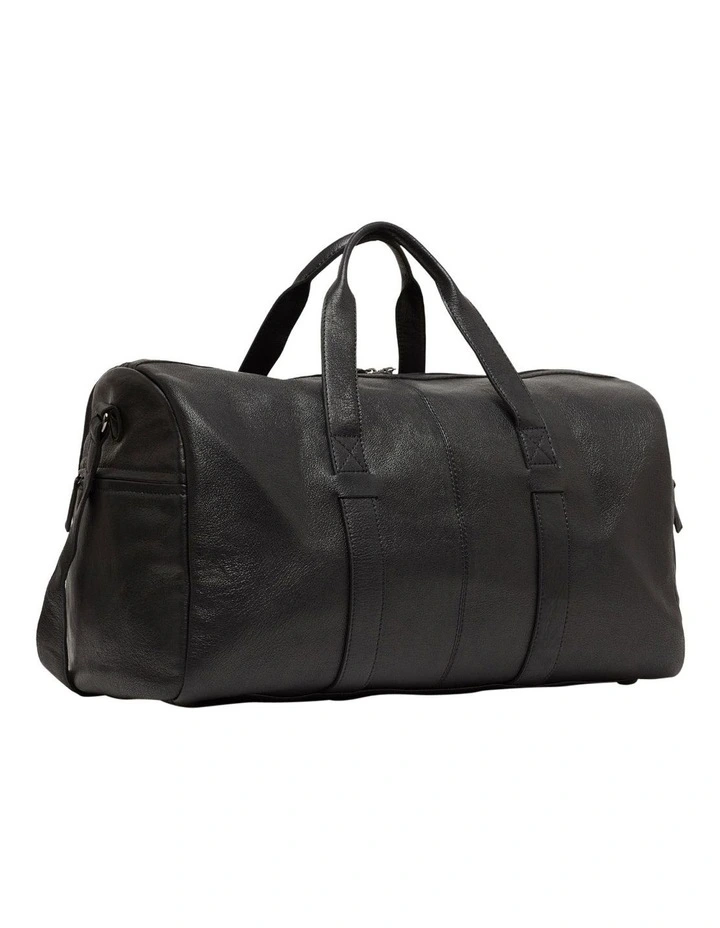 Oxford Preston Leather Overnighter In Black 2 Oxford Preston Leather Overnighter In Black - Image 2