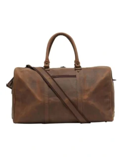 Oxford Lloyd Leather Weekender In Brown Dark