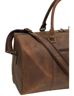 Oxford Lloyd Leather Weekender In Brown Dark -Myer Clothing Shop 987098590 3 720x928