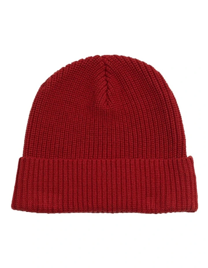Oxford Ruben Knit Beanie In Red 1 Oxford Ruben Knit Beanie In Red