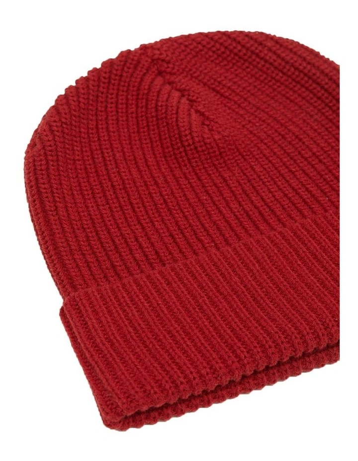 Oxford Ruben Knit Beanie In Red 2 Oxford Ruben Knit Beanie In Red - Image 2