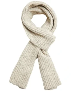 Oxford Andreas Knit Scarf In Natural Fawn