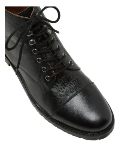 Oxford Hubley Combat Boot In Black -Myer Clothing Shop 987101110 4 720x928