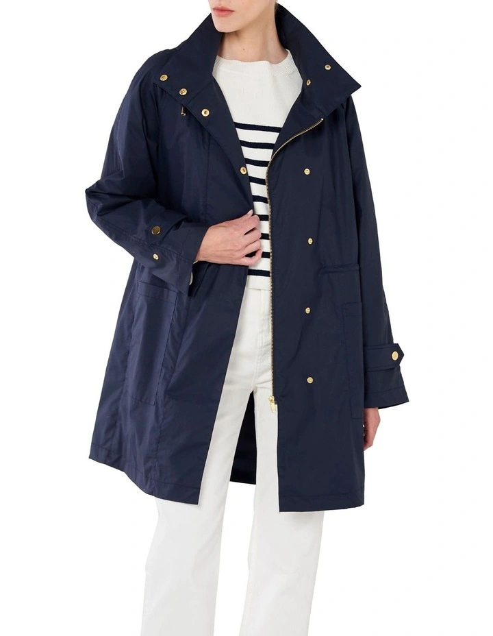 Raglan Sleeved Anorak In Navy 2 Raglan Sleeved Anorak In Navy - Image 2