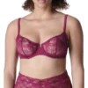 Simone Perele Victoire Half Cup Bra In Purple