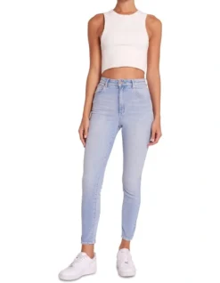 ABRAND JEANS A High Skinny Ankle Basher In Blue