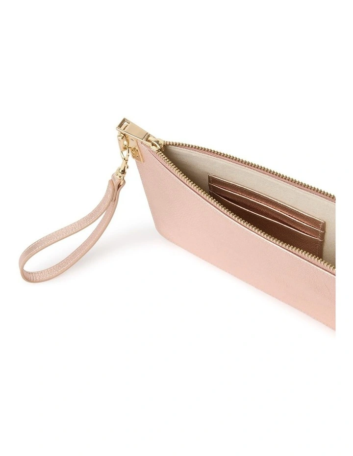 Kenedy Leather Pouch In Gold 2 Kenedy Leather Pouch In Gold - Image 2