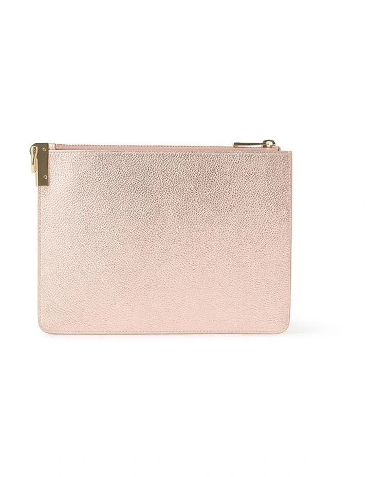 Kenedy Leather Pouch In Gold 3 Kenedy Leather Pouch In Gold - Image 3