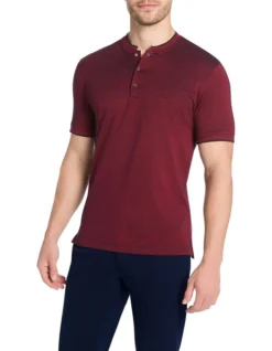 Morty Mercerised Pique Polo In Red