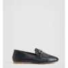 Snaffle Leather Loafer In Navy