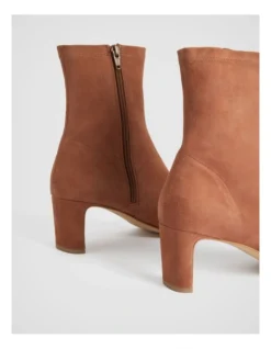 Suede 65mm Heel Bootie In Cinnamon 9 Suede 65mm Heel Bootie In Cinnamon -Myer Clothing Shop 987608350 5 720x928