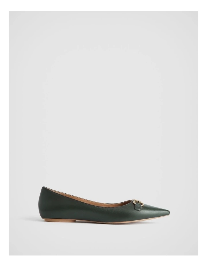 Snaffle Leather Pointed Flat In Teal Green 1 Snaffle Leather Pointed Flat In Teal Green