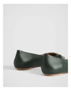 Snaffle Leather Pointed Flat In Teal Green 7 Snaffle Leather Pointed Flat In Teal Green -Myer Clothing Shop 987608710 5 720x928