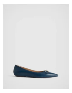 Snaffle Leather Pointed Flat In Cobalt