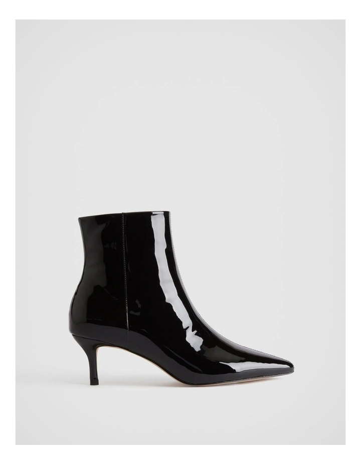 Patent 65mm Heel Boot In Black 1 Patent 65mm Heel Boot In Black