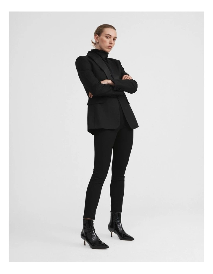 Patent 65mm Heel Boot In Black 2 Patent 65mm Heel Boot In Black - Image 2