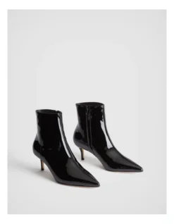 Patent 65mm Heel Boot In Black 7 Patent 65mm Heel Boot In Black -Myer Clothing Shop 987608980 3 720x928