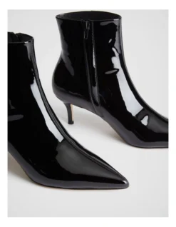 Patent 65mm Heel Boot In Black 8 Patent 65mm Heel Boot In Black -Myer Clothing Shop 987608980 4 720x928