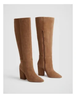 Suede Knee High 90mm Heeled Boot In Ginger 7 Suede Knee High 90mm Heeled Boot In Ginger -Myer Clothing Shop 987609160 3 720x928
