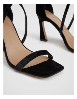 Velvet Open Toe 90mm Heel In Black -Myer Clothing Shop 987609250 4 720x928