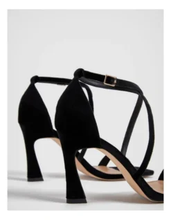 Velvet Open Toe 90mm Heel In Black -Myer Clothing Shop 987609250 5 720x928