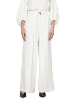Recycled Crepe Darted Pant In Cream -Myer Clothing Shop 988357870 3 720x928