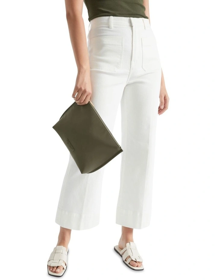 Heritage Logo Pouch In Dark Fern 2 Heritage Logo Pouch In Dark Fern - Image 2