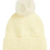 Pom Pom Beanie In Soft Butter