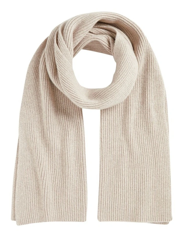 Rib Knit Scarf In Grey 1 Rib Knit Scarf In Grey