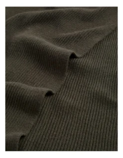 Rib Knit Scarf In Dark Fern -Myer Clothing Shop 988452460 988447060 3 720x928