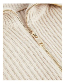 Zip Collared Bib In Vanilla -Myer Clothing Shop 988452730 988447600 3 720x928